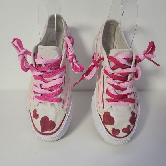 Customized h&m platform white sneakers size 8.5 - Picture 2 of 10